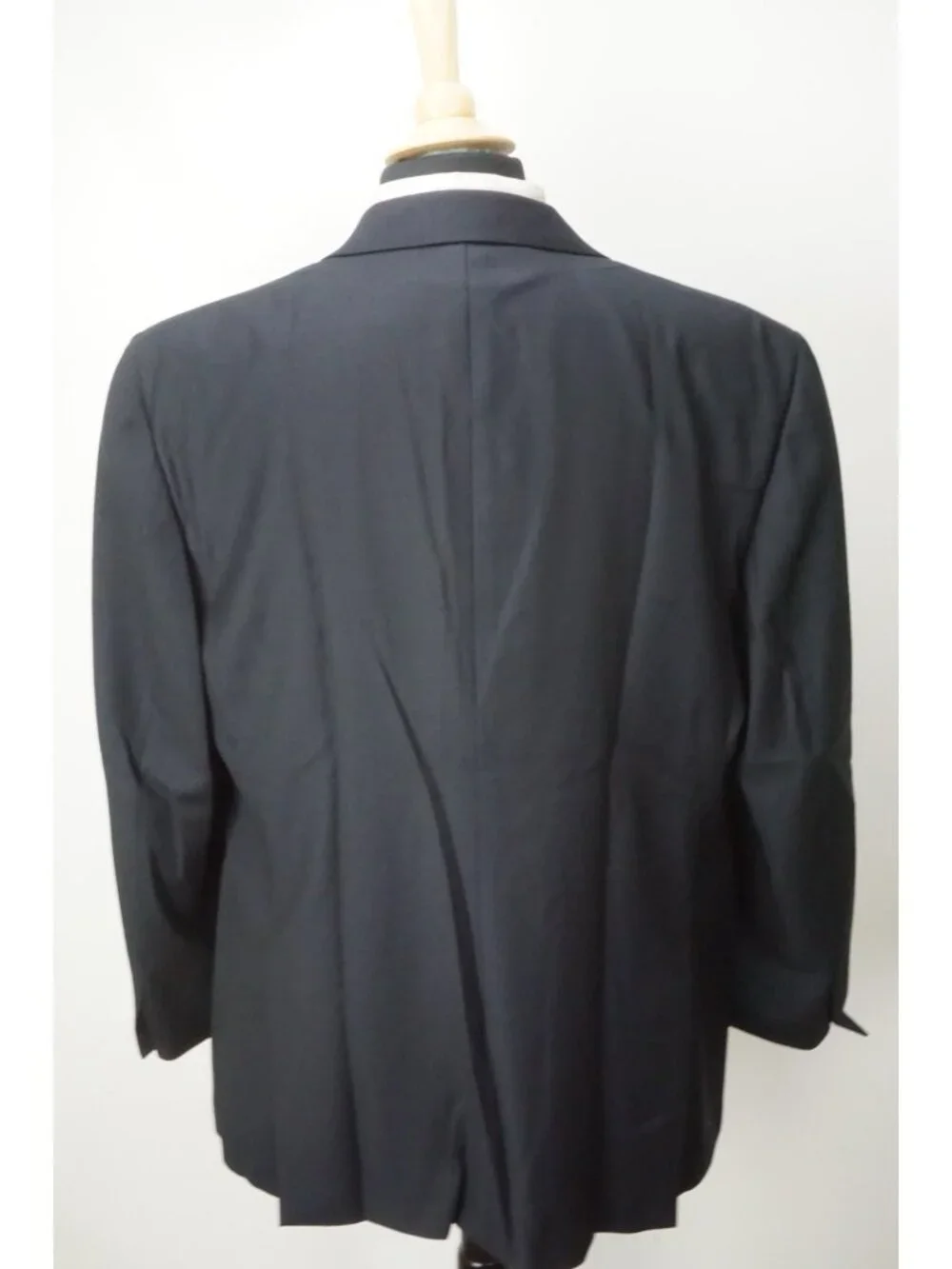 Burberry London Solid Blue Wool 2 Pc Suit Jacket Pant 46R Brand NEW